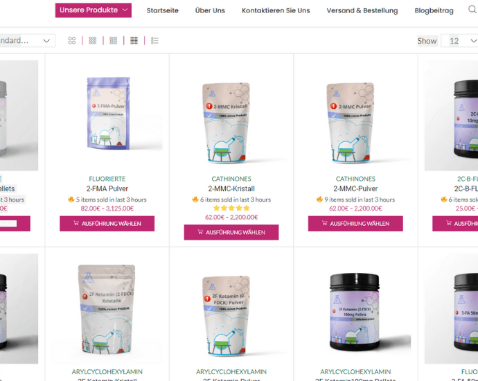 Reine Chemikalien website offering A-PHP.